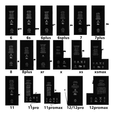 Batteries de téléphone portable rechargeable au lithium pour iPhone 6plus 6s 7plus X Xr Xs Xsmas